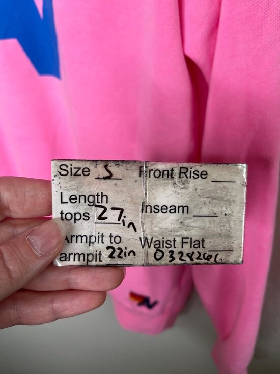 Aviator Nation Logo Relaxed Pink Crewneck Sweatshirt Small - Picture 9 of 9